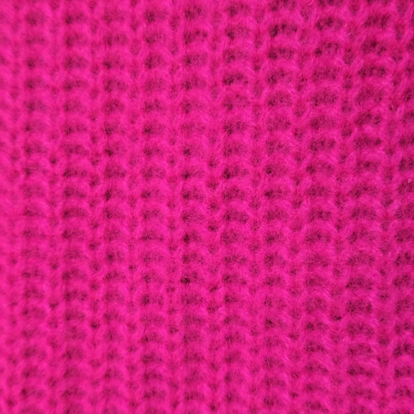 Aqua Bloomingdales 100% Cashmere Ribbed Crewneck Sweater Pink Knit XS NWT Bright - Picture 4 of 9